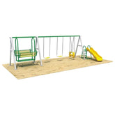 Huitich kids swing set with slide featuring swings, a slide, and a sturdy frame for outdoor fun